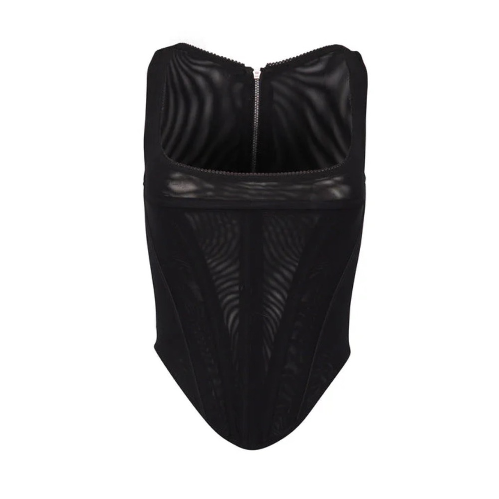 Miaou Mesh Black Corset Top